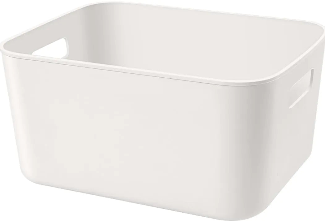 Amyup Plastic Storage Bins10.5×8×5.5" Versatile Kitchen Pantry Organization and Storagefor Plastic Storage Container Under BedUnder Sink Bathroom Organizer (1 Pack Medium White)